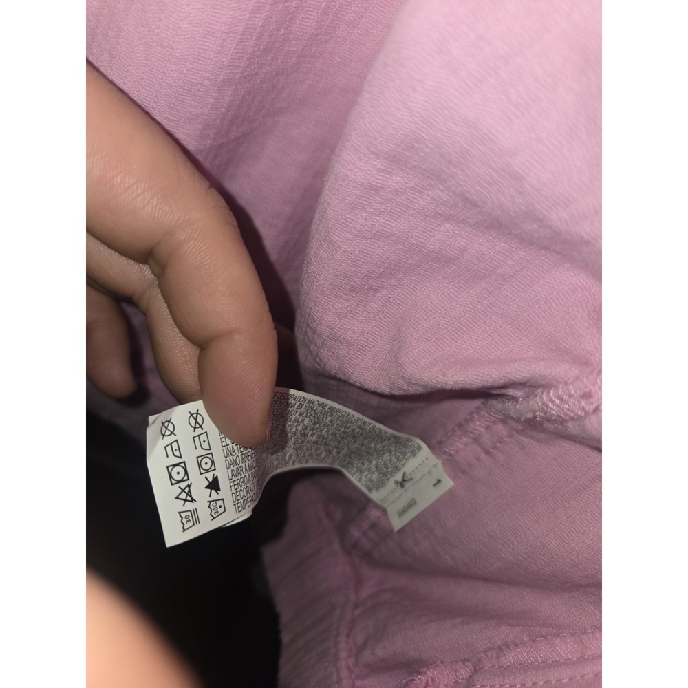 FOREVER 21 Pink Corduroy Zip Up Hoodie Jacket Women's Medium Casual Cropped - Picture 3 of 4